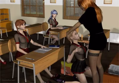 Lynortis - DickGirl School - Detention Class | 3D Futa Comic